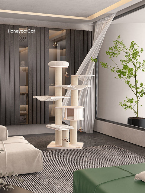 HONEYPOT CAT® Solid Wood Cat Tree PRO 189cm #2501pro