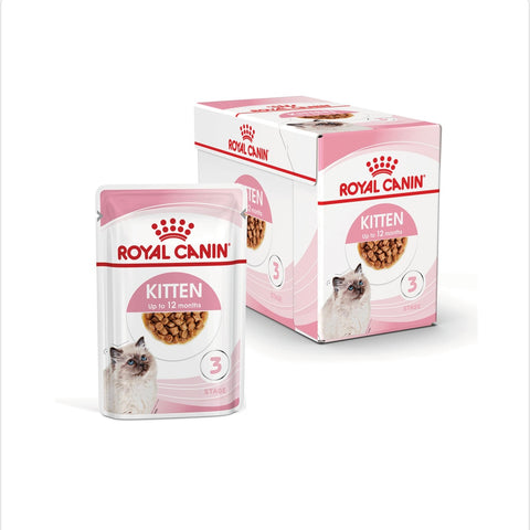 Royal Canin Kitten Chunks In Gravy Pouches Wet Cat Food 85gm x 12