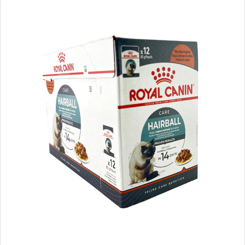 Royal Canin Hairball Care Adult Pouches Wet Cat Food 85g x 12