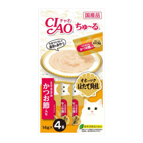 CIAO Churu Chicken Fillet with Scallop and Sliced Bonito 56g