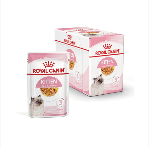 Royal Canin Kitten Chunks In Jelly Pouches Wet Cat Food 85gm x 12