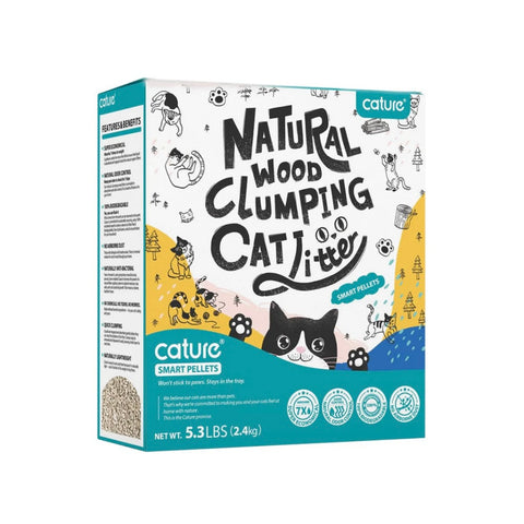 CATURE Wood Clumping Cat Litter Smart Pellets Box