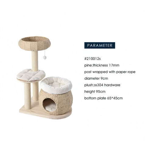 HONEYPOT CAT® Solid Wood Cat Tree 95cm #210012s - Arrive within 3 weeks