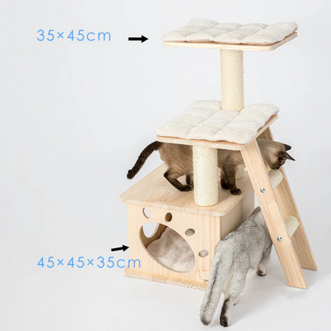 HONEYPOT CAT Solid Wood Cat Tree #190229 (95cm) - Arrive within 3 weeks