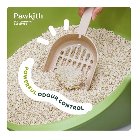 Pawkith Natural Plant-Based Soy-Clumping Cat Litter 15kg/6Packs