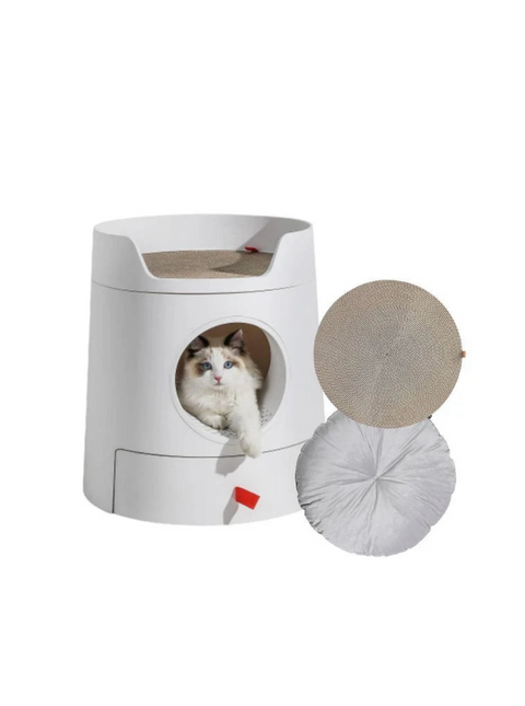 Mayitwill XL Castle 2-in-1 Front-Entry Cat Litter Box