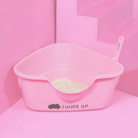 LUUKS UP TriShield Oversized Cat Litter Tray