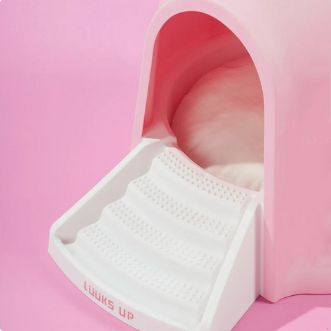 LUUKS UP Dual-Use Big Cabin Cat Litter Box & Kitty House