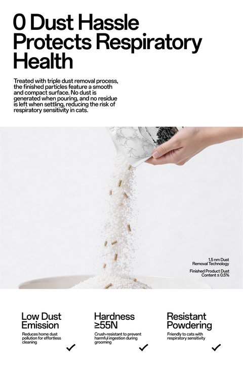 FluffyMW Cassava & Black Tea Tofu Blend Cat Litter Automatic-Box Friendly 2.5kg/6L