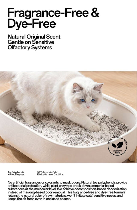 FluffyMW Cassava & Black Tea Tofu Blend Cat Litter Automatic-Box Friendly 2.5kg/6L