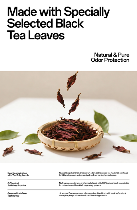 FluffyMW Cassava & Black Tea Tofu Blend Cat Litter Automatic-Box Friendly 2.5kg/6L