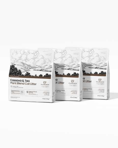 FluffyMW Cassava & Black Tea Tofu Blend Cat Litter Automatic-Box Friendly 2.5kg/6L