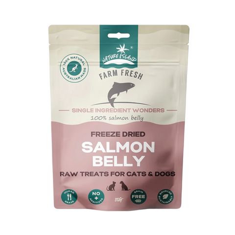 Freeze Dried Salmon Belly Raw treats 80g