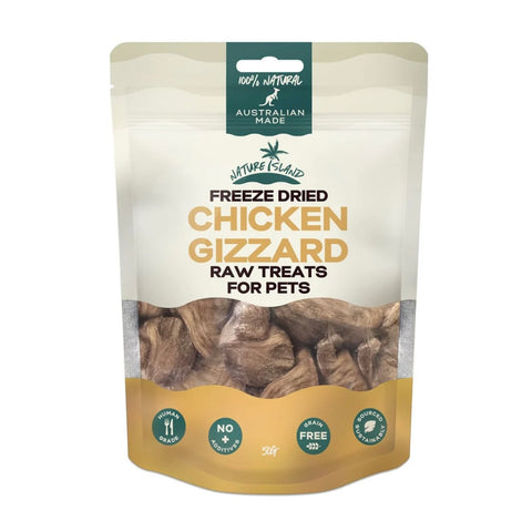 Freeze Dried Chicken Gizzard Raw treats 50g