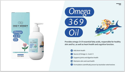 OKEY DOGGY Omega 3,6,9 Oil For Cats & Dogs 500ml