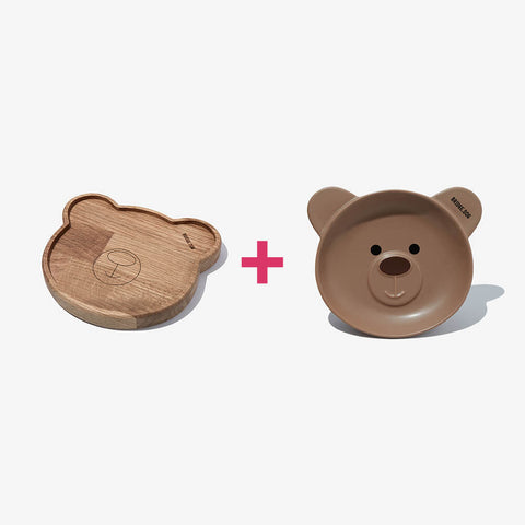 Adorable Bear Design Value Pack: Tray and Dish Set