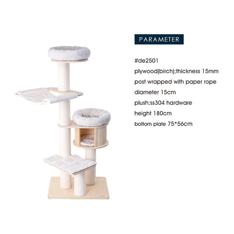 HONEYPOT CAT Solid Wood Cat Tree 180cm #172501 - In Stock !