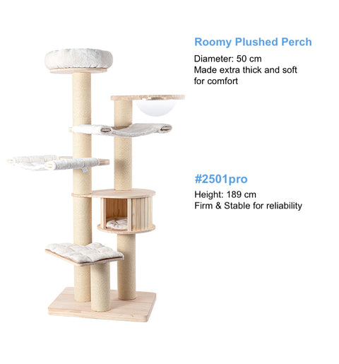 HONEYPOT CAT® Solid Wood Cat Tree 189cm #2501pro - Arrive within 3 weeks